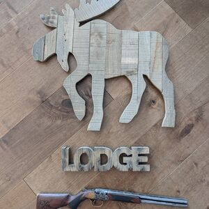 Rustic Moose Wall Decor in Brown